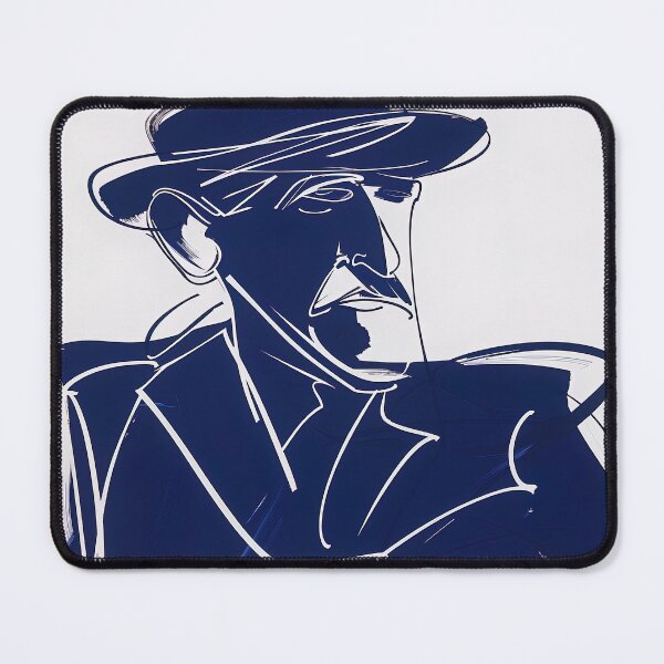 Item preview, Charles de Gaulle - Blue Abstract Art designed and sold by shadow-bloom.