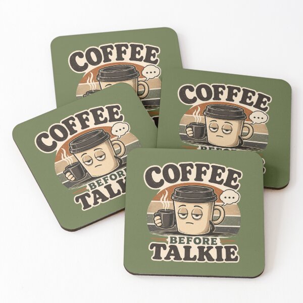 Item preview, Coffee Before Talkie Retro Coffee Lover designed and sold by piketo.