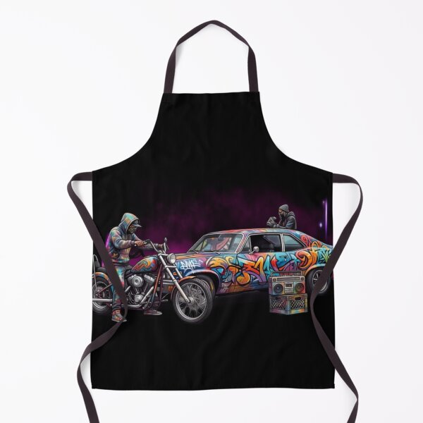 Item preview, Urban Graffiti Muscle Car and Chopper Bike Art designed and sold by rich-moda.