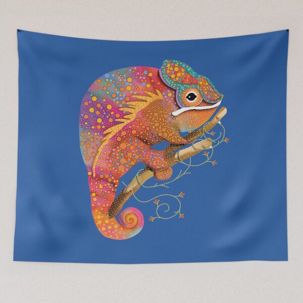 Item preview, Vibrant Rainbow Chameleon Colorful Lizard designed and sold by Karin Taylor.
