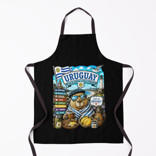 Item preview, Uruguay Coastal Adventure Capybara Travel Art designed and sold by AtuqStudio.
