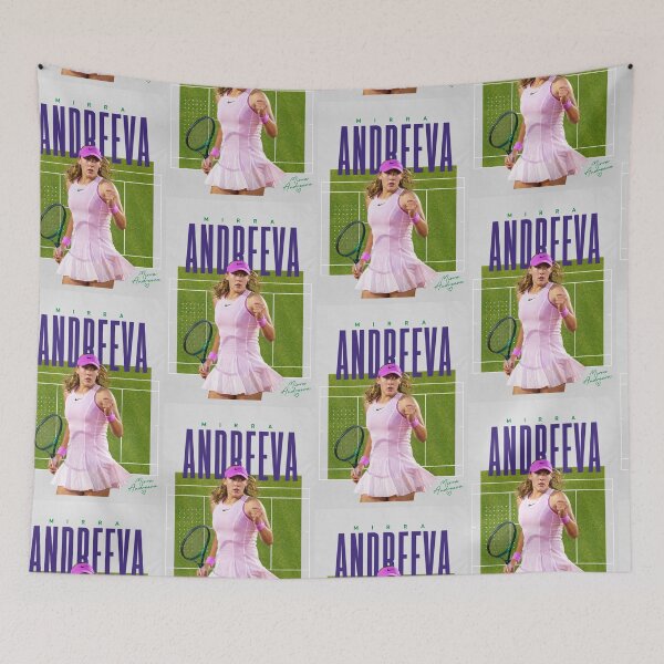 Item preview, Mirra Andreeva Wimbledon Grass Court Champion Tennis Poster designed and sold by Holy-Verse.