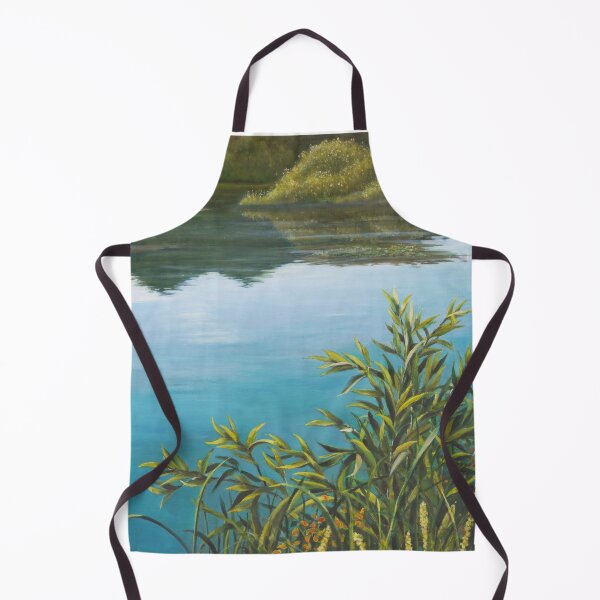 Item preview, Serene Blue Lake and Green Foliage - Nature Fine Art designed and sold by HaedamArt.