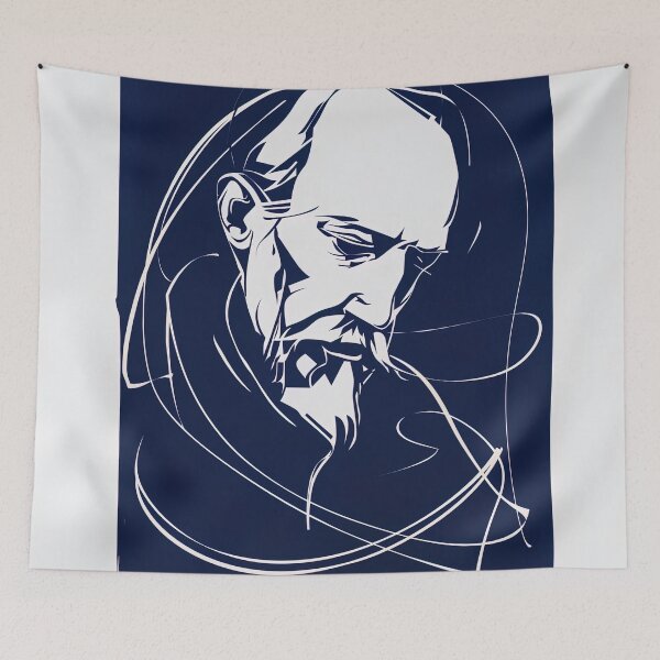 Item preview, Charles Grey - Blue Abstract Art designed and sold by shadow-bloom.