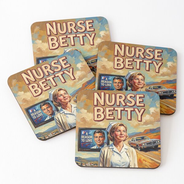 Item preview, Nurse Betty Retro Dark Comedy Road Trip Drama Tribute Art Movie Poster designed and sold by Art's Diner.
