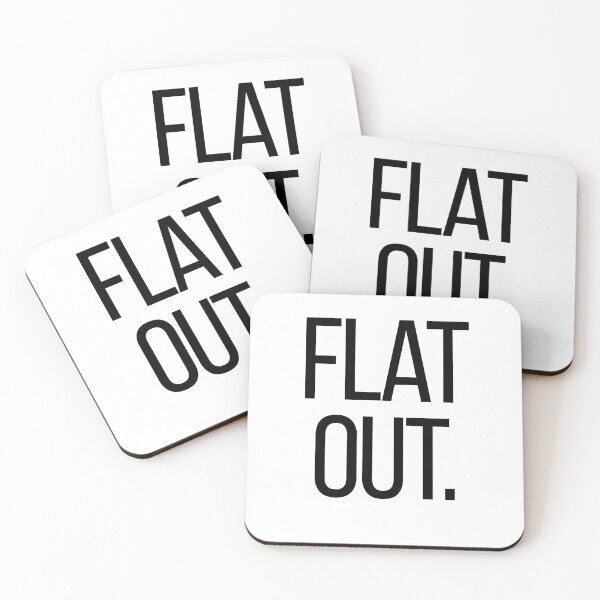 Item preview, Flat Out. | Australian Slang Minimalist Typography T-Shirt designed and sold by OveloStudios.