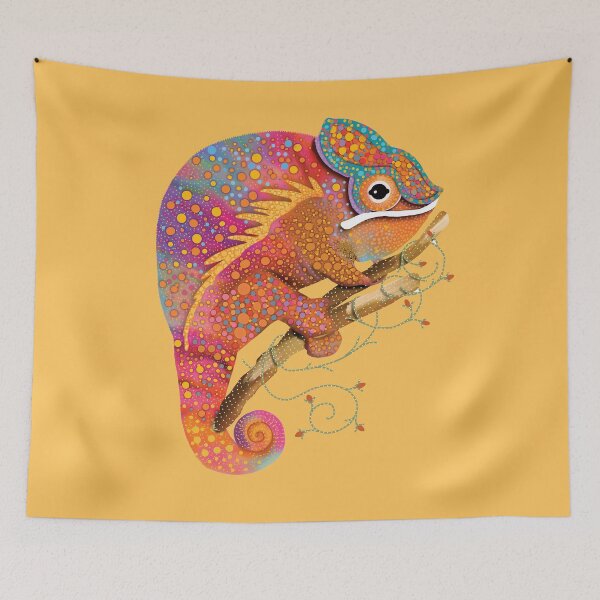 Item preview, Vibrant Rainbow Chameleon Colorful Lizard designed and sold by Karin Taylor.