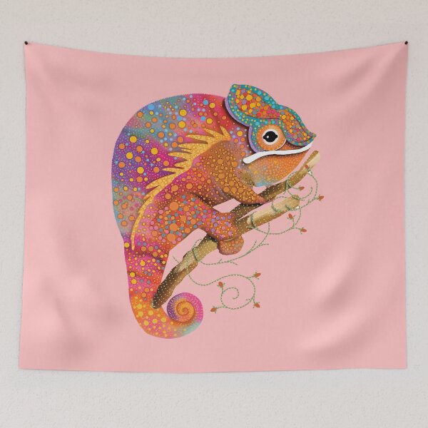 Item preview, Vibrant Rainbow Chameleon Colorful Lizard designed and sold by Karin Taylor.