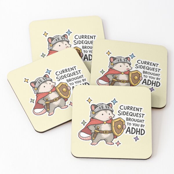 Item preview, Current Sidequest Brought To You By ADHD - Funny Opossum Neurodivergent designed and sold by thecatcouch.