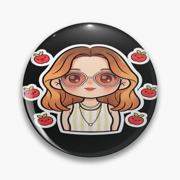 Item preview, Cute Chibi Girl with Happy Apples | Kawaii Sticker designed and sold by FernandsOficial.
