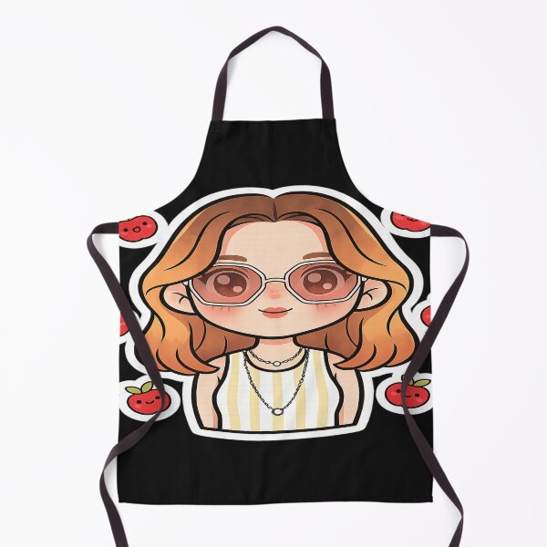 Item preview, Cute Chibi Girl with Happy Apples | Kawaii Sticker designed and sold by FernandsOficial.