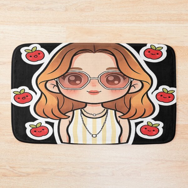 Item preview, Cute Chibi Girl with Happy Apples | Kawaii Sticker designed and sold by FernandsOficial.
