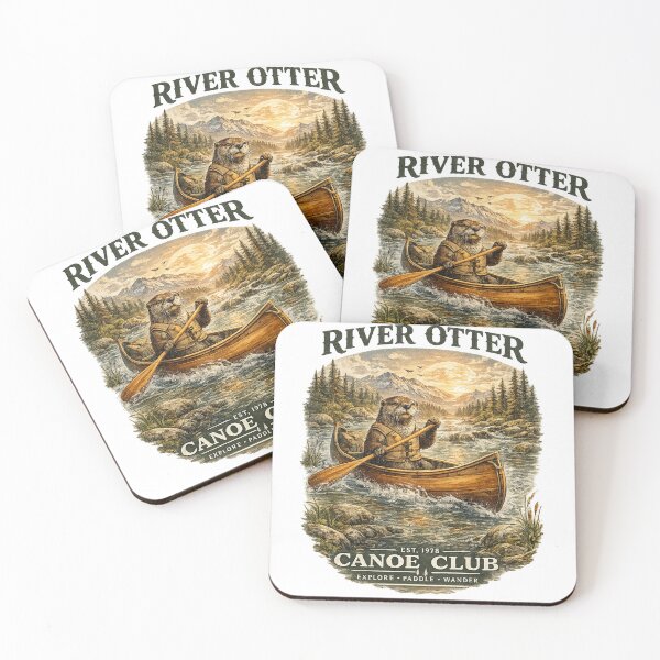 Item preview, River Otter Canoe Club Vintage Outdoor Adventure designed and sold by PawverseDesigns.