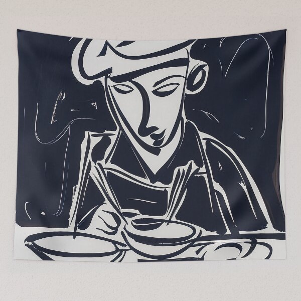 Item preview, Chef - Blue Abstract Art designed and sold by shadow-bloom.