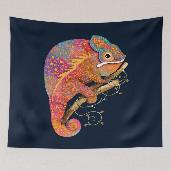 Item preview, Vibrant Rainbow Chameleon Colorful Lizard designed and sold by Karin Taylor.