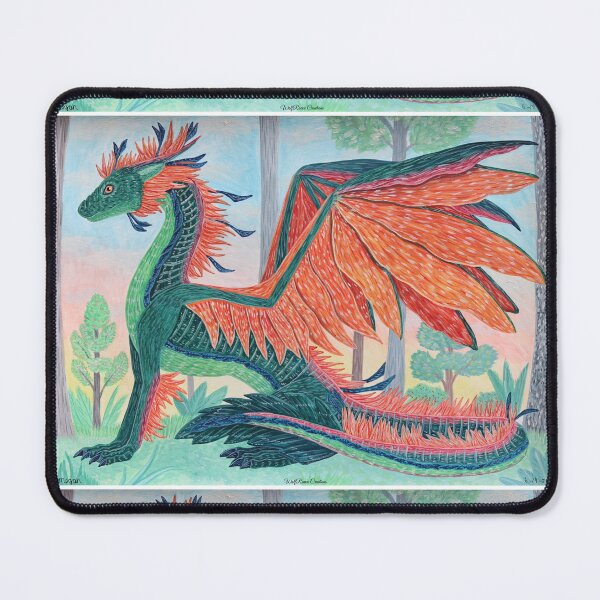 Item preview, Pretty tropical dragon in Gouache paints  designed and sold by WolfRaven Creations.