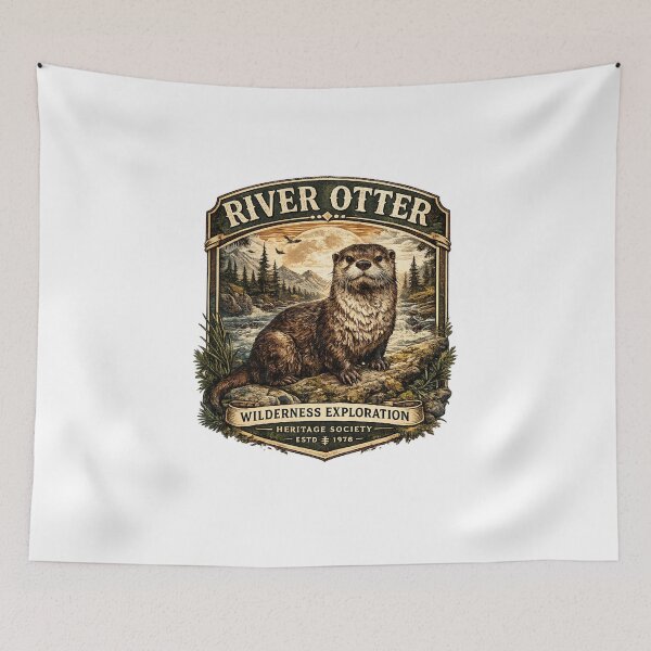 Item preview, River Otter Wilderness Exploration Heritage Design designed and sold by PawverseDesigns.