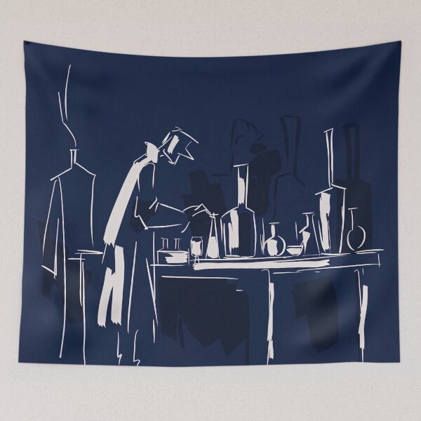 Item preview, Chemist - Blue Abstract Art designed and sold by shadow-bloom.