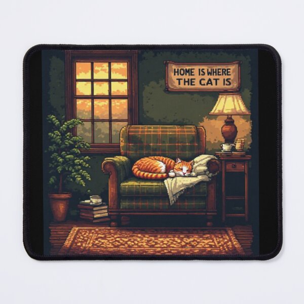 Item preview, Home Is Where The Cat Is - Cozy Pixel Art designed and sold by thepixelcloset.