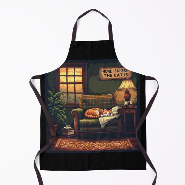 Item preview, Home Is Where The Cat Is - Cozy Pixel Art designed and sold by thepixelcloset.