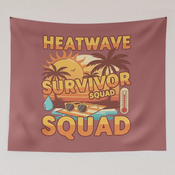 Item preview, Funny Vintage Retro Sunset Heatwave Survivor Squad designed and sold by Exquisite Design Studio „Paculówka”.