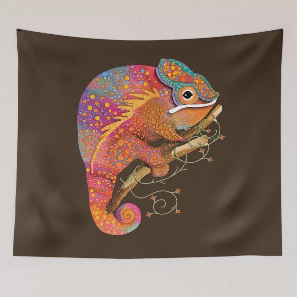 Item preview, Vibrant Rainbow Chameleon Colorful Lizard designed and sold by Karin Taylor.