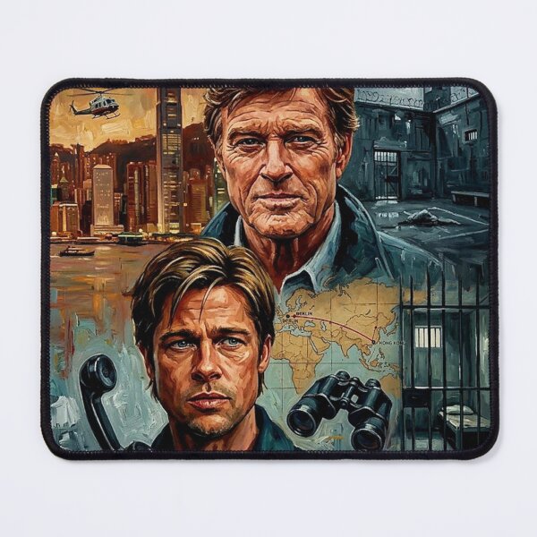 Item preview, Spy Game Retro Action Espionage Thriller Tribute Art Movie Poster designed and sold by Art's Diner.