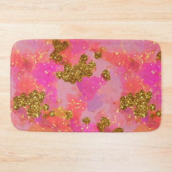 Item preview, Pink Gold Glitter Abstract Pattern designed and sold by bubblegoth.