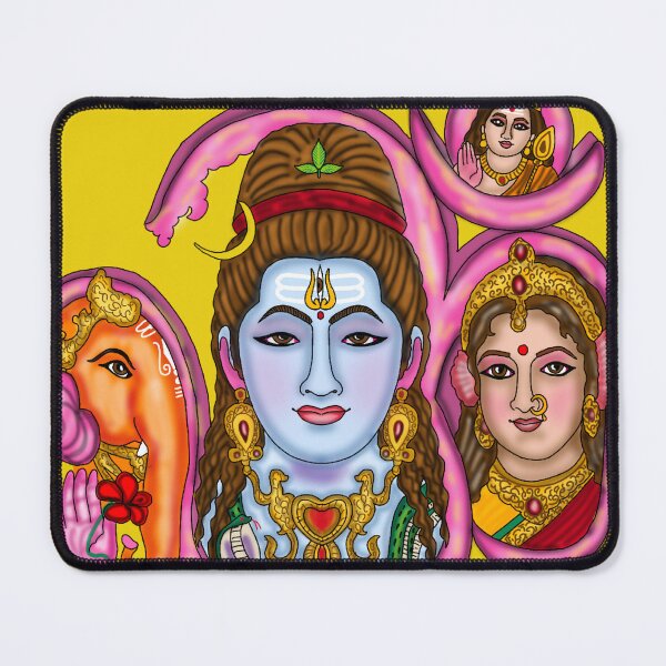 Item preview, Shiva Family Artwork | Divine Shiva Parvati Ganesha Kartikeya Digital Art designed and sold by Harshit_Digital_Arts.