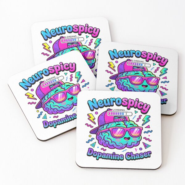 Item preview, 90s Retro Neurospicy Brain - Dopamine Chaser ADHD Art designed and sold by PIXEL INDUSTRIES.