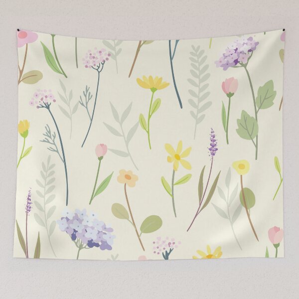 Item preview, Pastel Wildflower Garden Seamless Pattern | Soft Botanical Floral Meadow Design designed and sold by RJACreative.