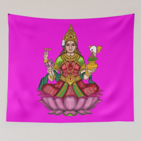 Item preview, Goddess Lakshmi Artwork | Divine Hindu Goddess Digital Painting Illustration  Description designed and sold by Harshit_Digital_Arts.