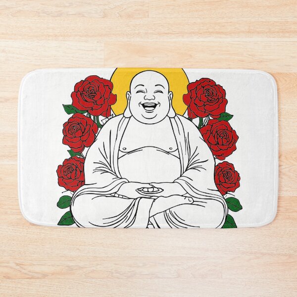 Item preview, Laughing Buddha with Roses designed and sold by HeartyCurioCo.