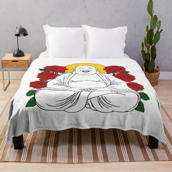 Item preview, Laughing Buddha with Roses designed and sold by HeartyCurioCo.