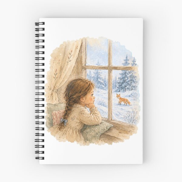 Item preview, The Long Wait Girl at Window – Whimsical Fox Storybook Kids Tee designed and sold by FunscapeHQ.