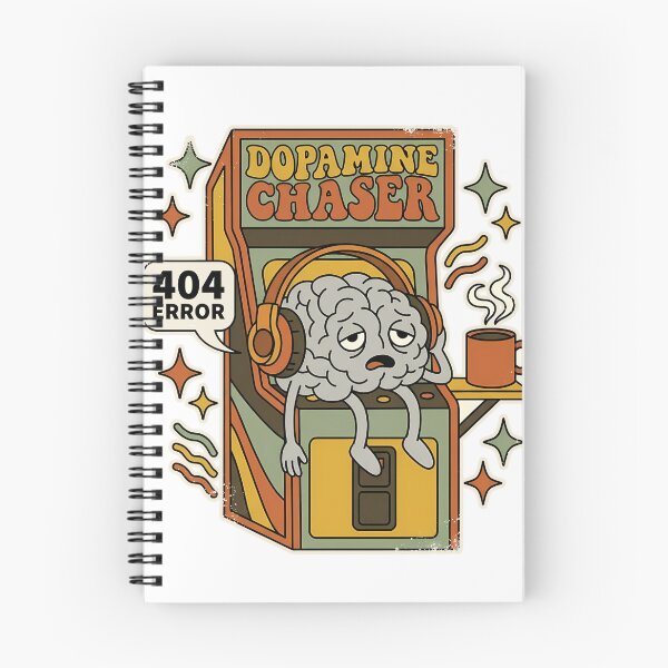 Item preview, Retro ADHD Brain Dopamine Chaser Arcade Illustration designed and sold by PIXEL INDUSTRIES.