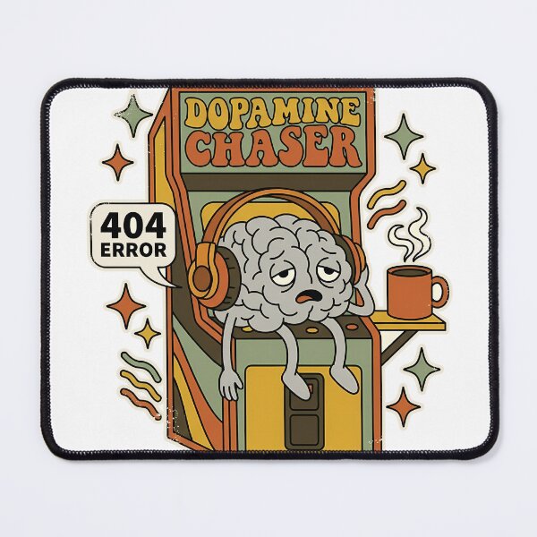 Item preview, Retro ADHD Brain Dopamine Chaser Arcade Illustration designed and sold by PIXEL INDUSTRIES.