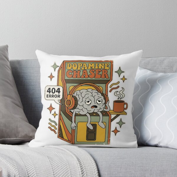 Item preview, Retro ADHD Brain Dopamine Chaser Arcade Illustration designed and sold by PIXEL INDUSTRIES.