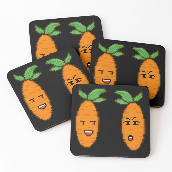 Item preview, Funny Carrot Duo Expressive Veggies  designed and sold by RetroRlx.