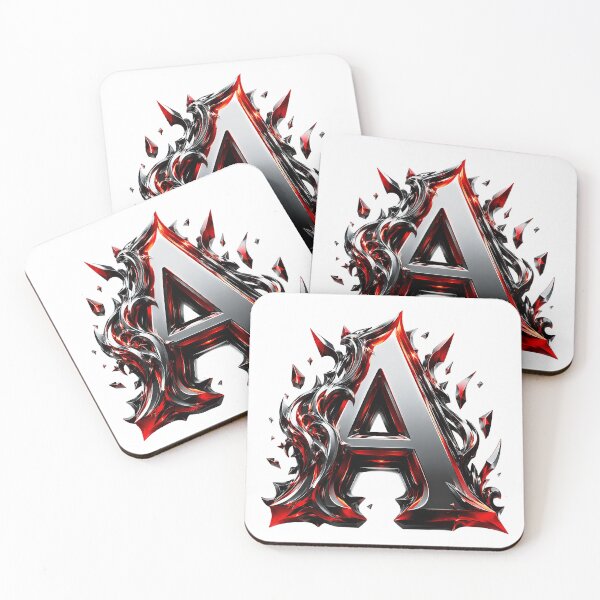 Item preview, Crimson Steel Alphabet of Power Letter A designed and sold by BlissBlvdShop.