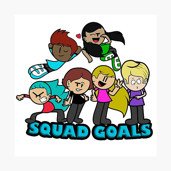 Item preview, Cute Cartoon Squad Goals - Anime Chibi Friends Group designed and sold by EscuadronLumen.