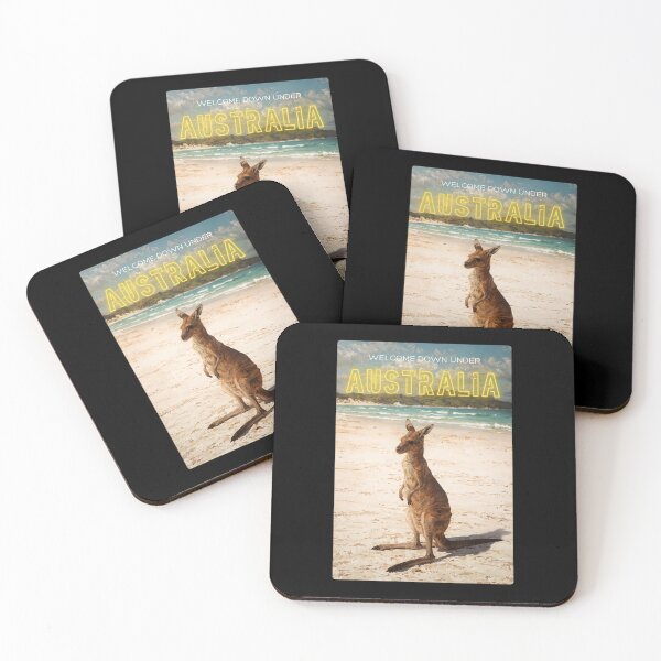Item preview, Kangaroo Beach Australia Sunset - Australia Souvenir designed and sold by twentytwo ART souvenir designs.