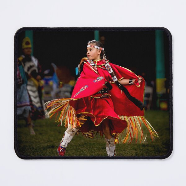 Item preview, Young Pow Wow Dancer in Red designed and sold by ImagesbyCharyn.