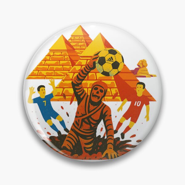 Item preview, Egyptian Mummy Soccer Goalkeeper Pyramids Art designed and sold by rich-moda.