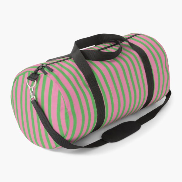 Item preview, Pink Green Cabana Stripe Pattern designed and sold by bubblegoth.