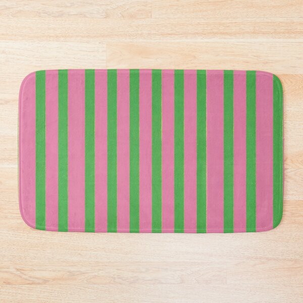 Item preview, Pink Green Cabana Stripe Pattern designed and sold by bubblegoth.