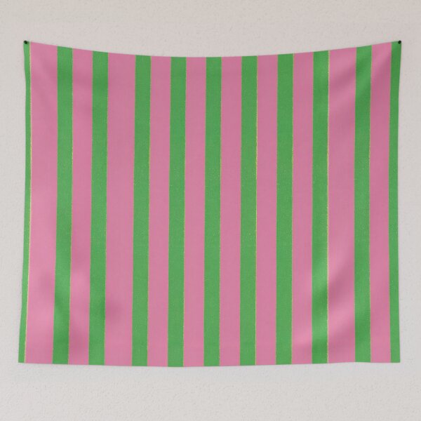 Item preview, Pink Green Cabana Stripe Pattern designed and sold by bubblegoth.