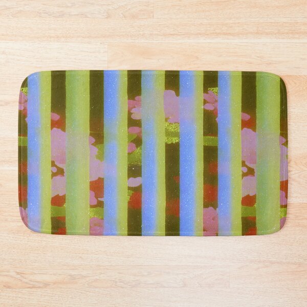 Item preview, Blue Green Floral Stripe Pattern designed and sold by bubblegoth.