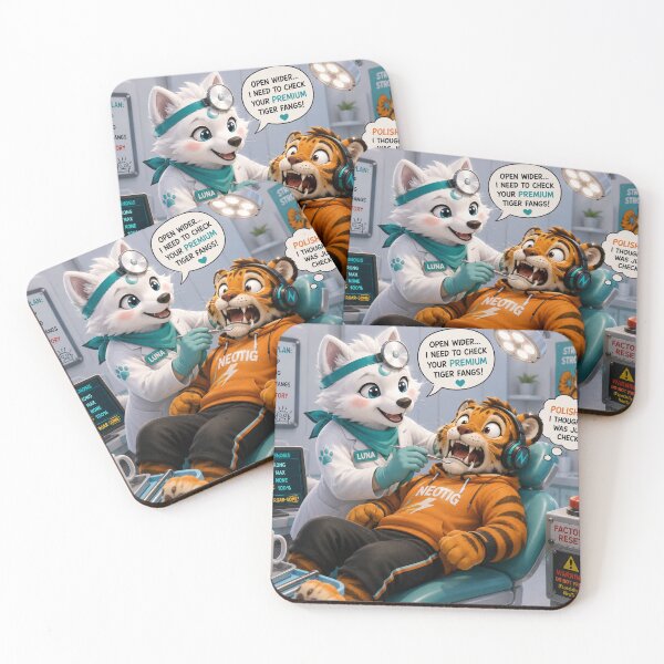 Item preview, Funny Dentist Tiger Wolf Checkup Humor Gift Dental Mug Coworker Art NeoTigLuna designed and sold by NeoTigLuna.