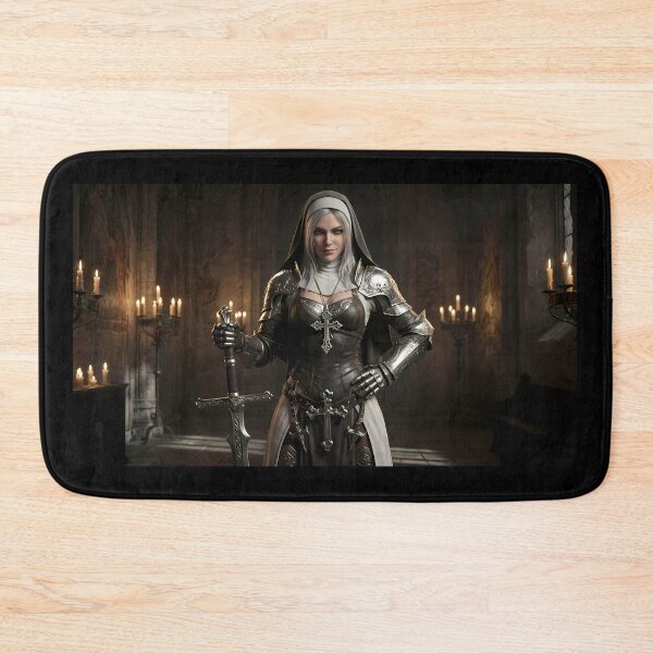 Item preview, Platinum Combat Nun Fantasy Warrior designed and sold by GalleryBrisArt.